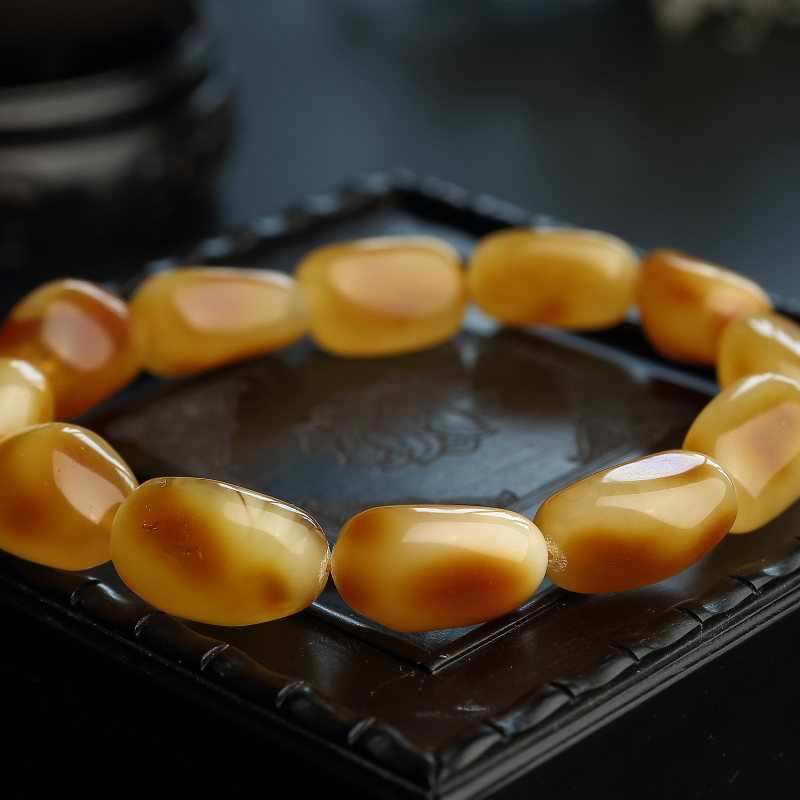 天然蜜蜡手串-红掌柜