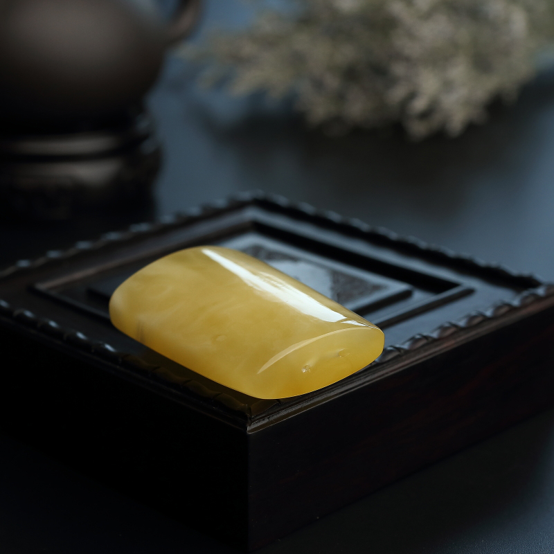 波罗的海蜜蜡无事牌吊坠-红掌柜