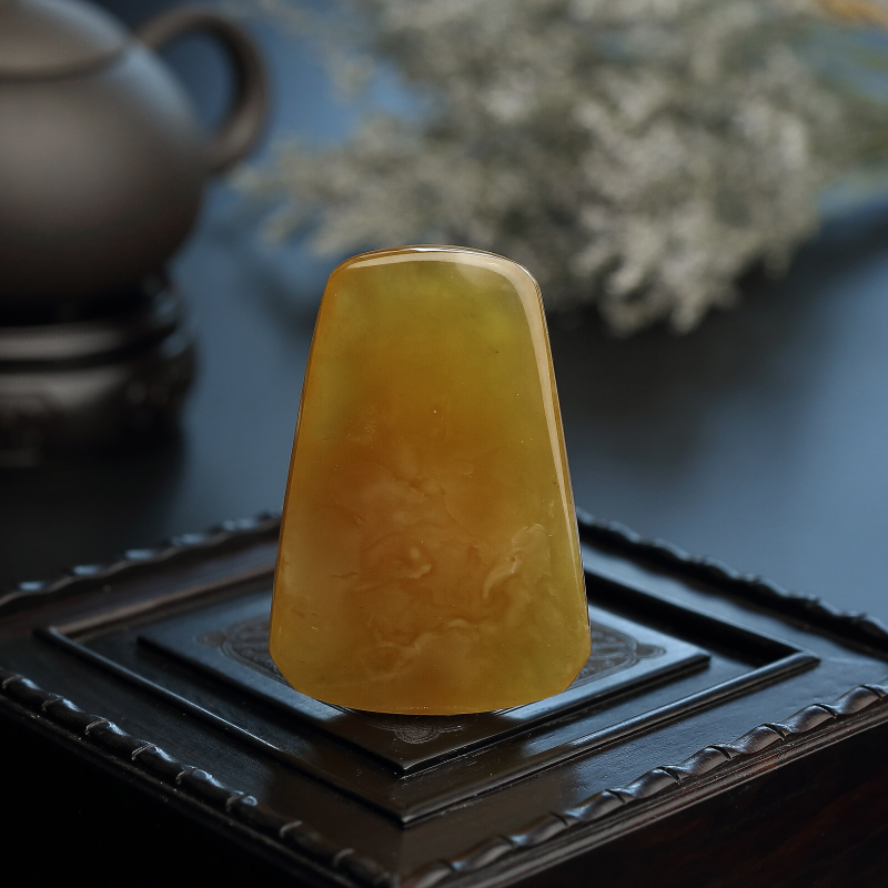 蜜蜡无事牌-红掌柜