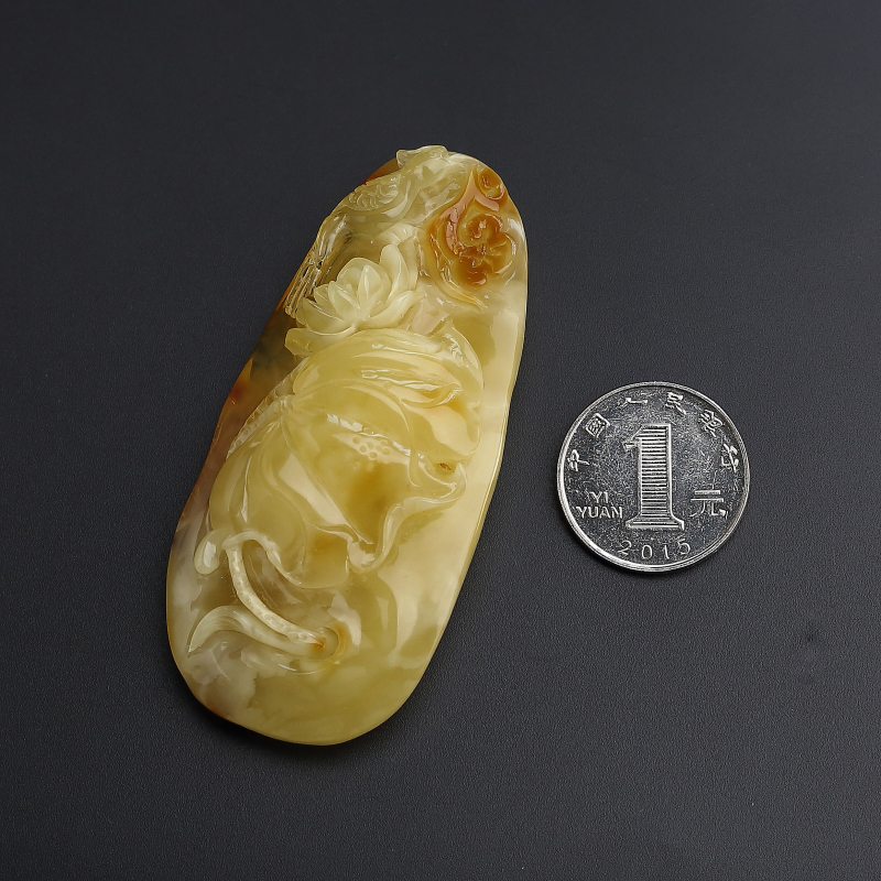 鸡油黄蜜蜡吊坠-红掌柜