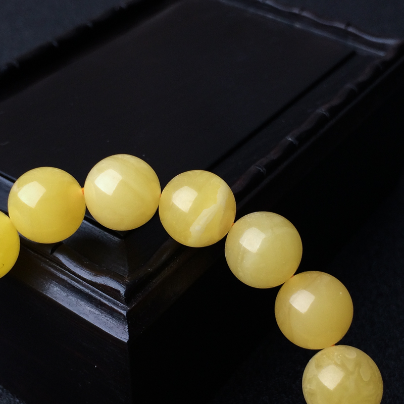 天然鸡油黄蜜蜡手串 - 红掌柜