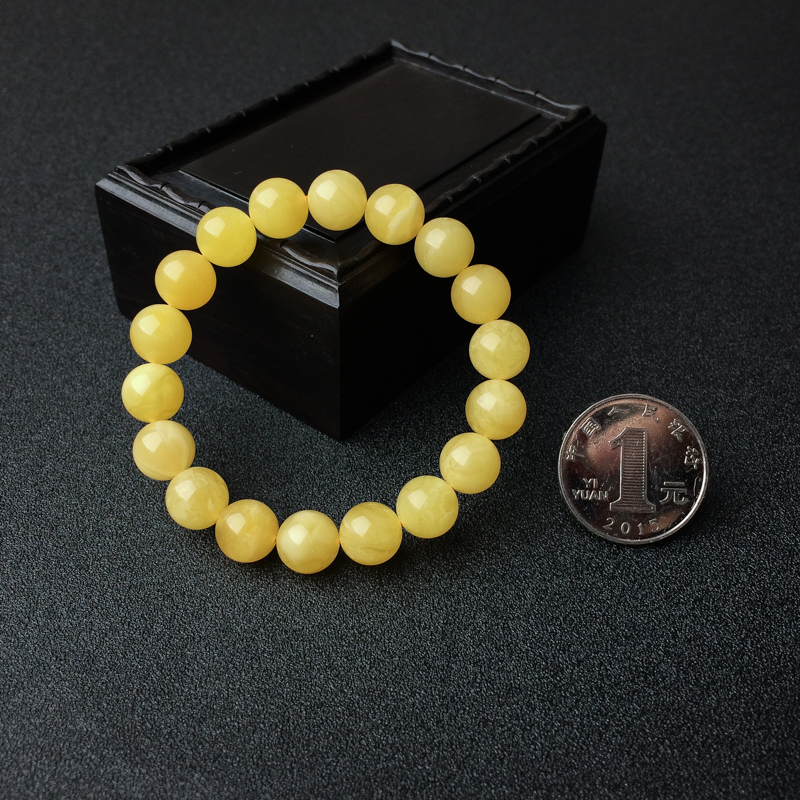 波罗的海天然鸡油黄蜜蜡手串 - 红掌柜