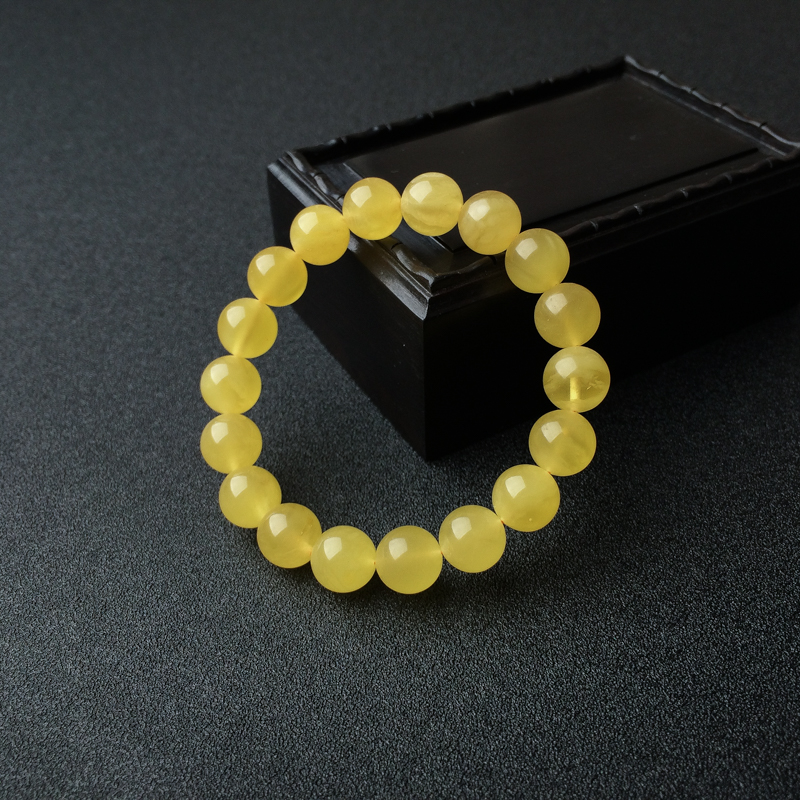 鸡油黄蜜蜡手串 - 红掌柜