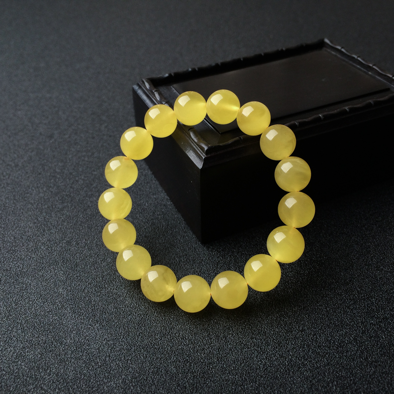 天然鸡油黄蜜蜡手串 - 红掌柜