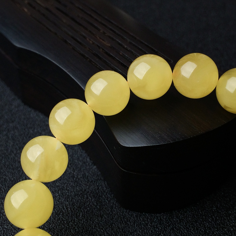 波罗的海鸡油黄蜜蜡手串 - 红掌柜