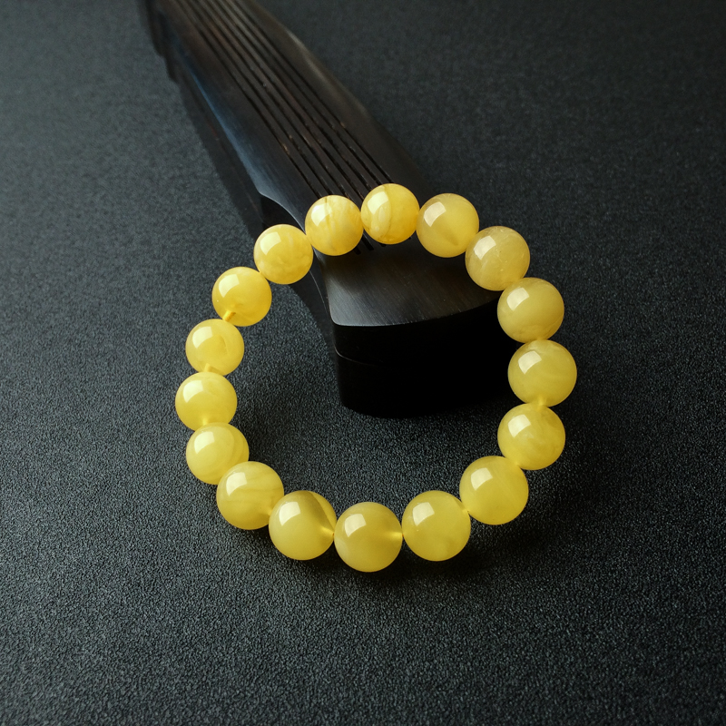 天然鸡油黄蜜蜡手串 - 红掌柜