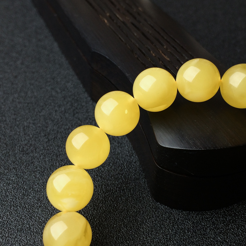 波罗的海鸡油黄蜜蜡手串 - 红掌柜