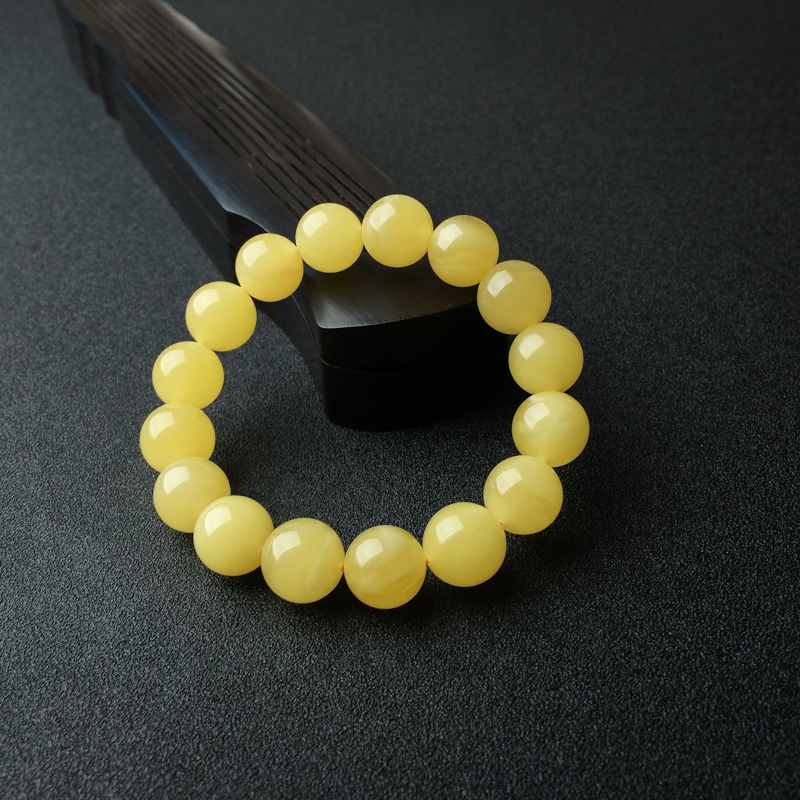 天然鸡油黄蜜蜡手串 - 红掌柜