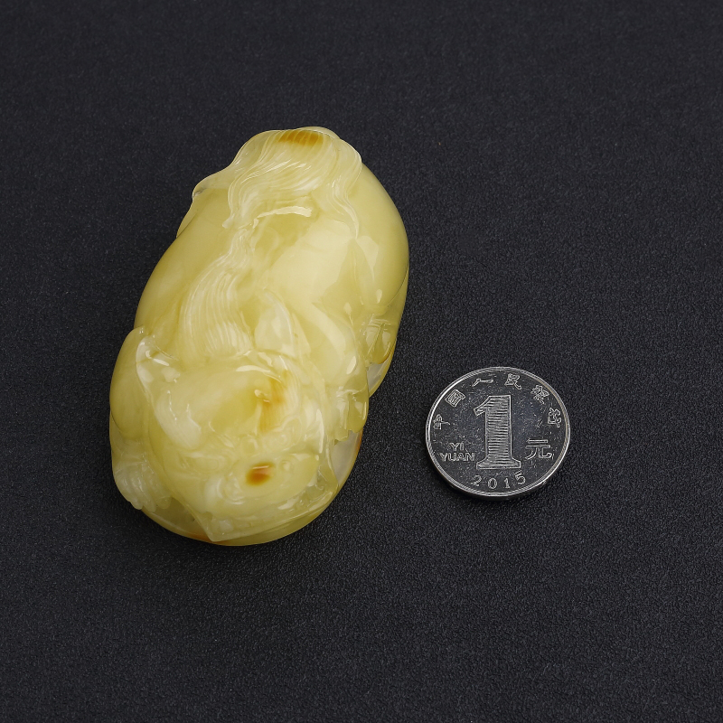 波罗的海鸡油黄蜜蜡貔貅吊坠 - 红掌柜