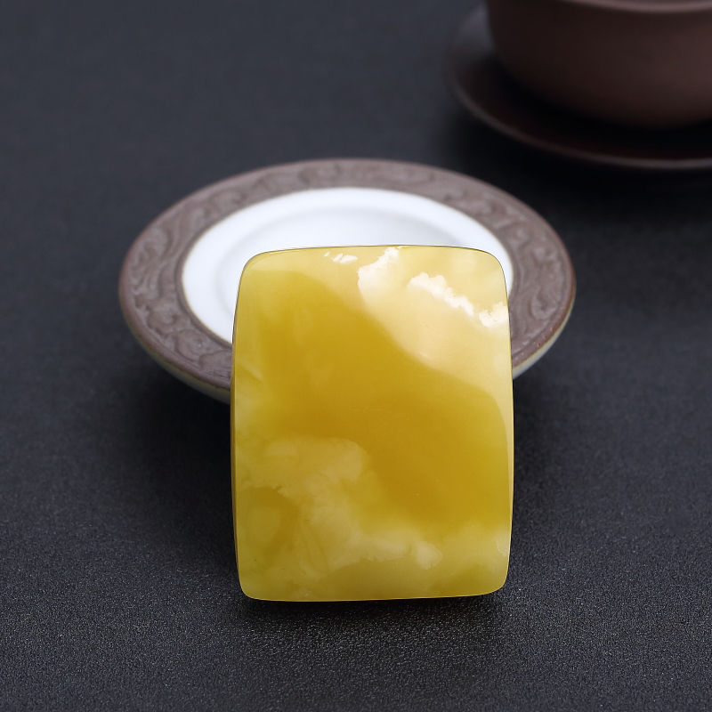 黄白蜜无事牌吊坠 - 红掌柜