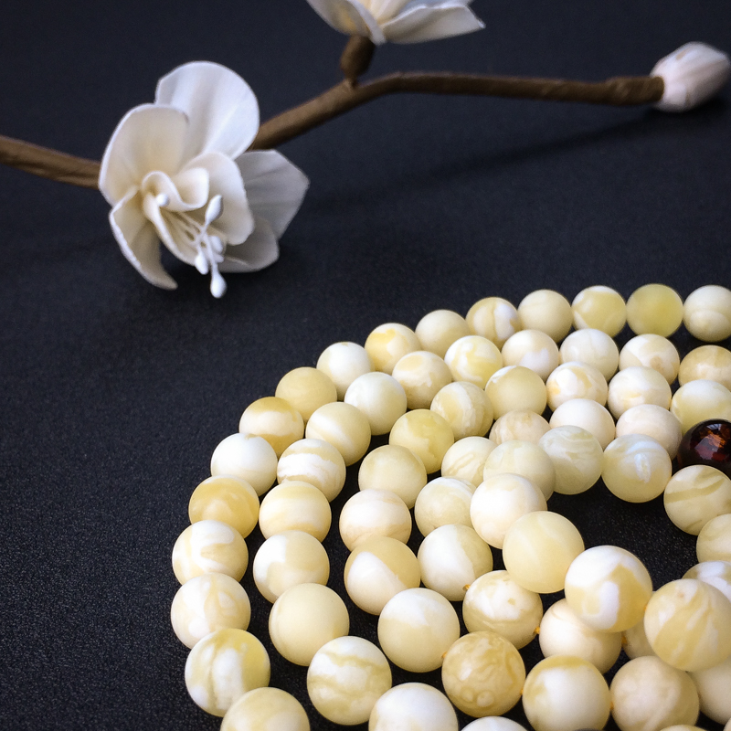 波罗的海白花蜜佛珠 - 红掌柜