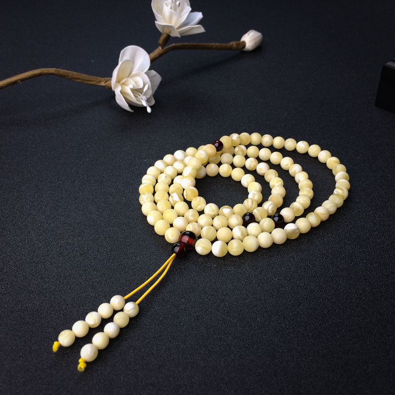 波罗的海白花蜜佛珠 - 红掌柜