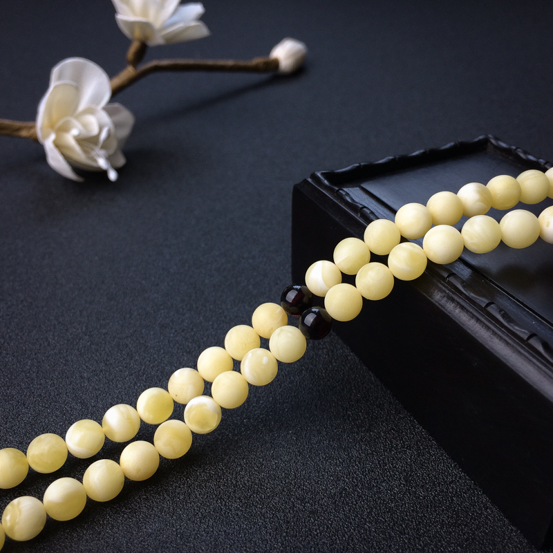 天然白花蜜佛珠 - 红掌柜