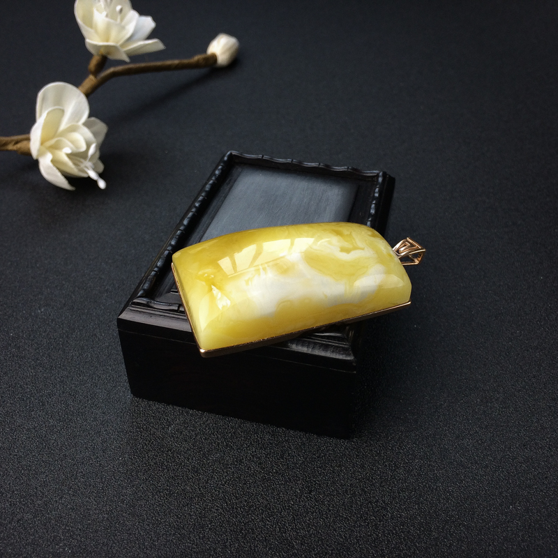 波罗的海黄白蜜吊坠 - 红掌柜