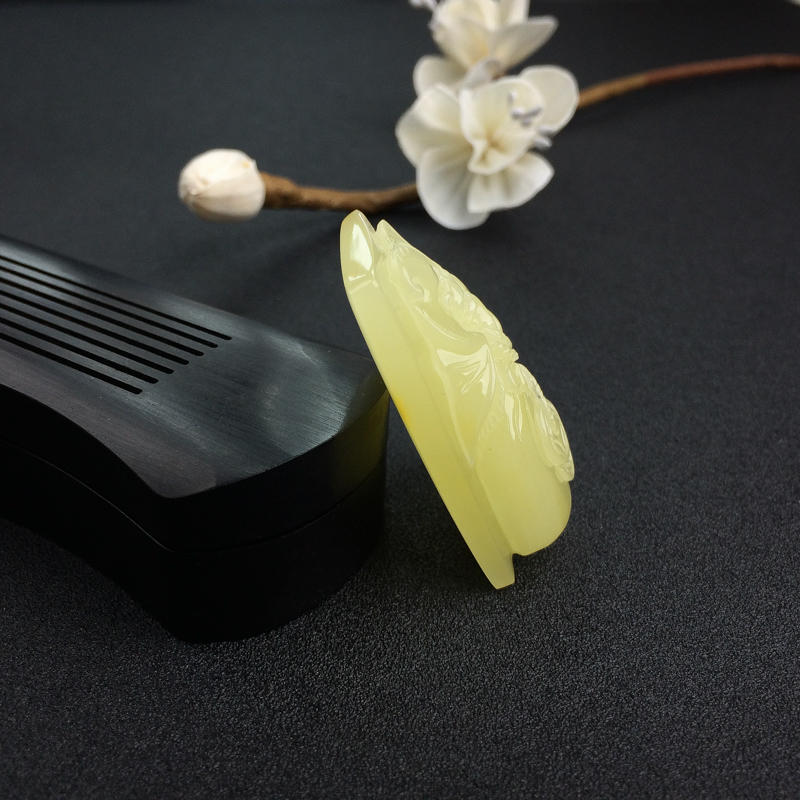 波罗的海柠檬黄蜜蜡钱袋吊坠 - 红掌柜