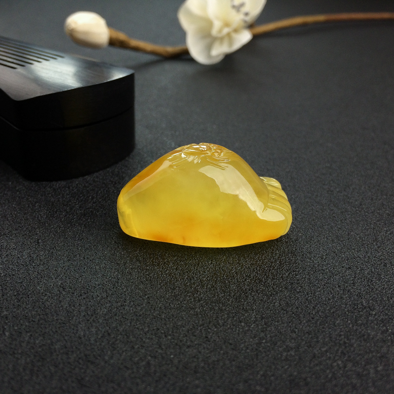 波罗的海天然鸡油黄金绞蜜蜜蜡吊坠-红掌柜