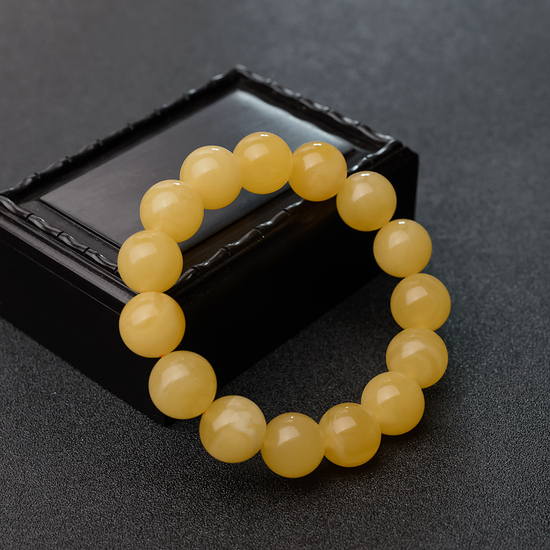 13.5mm白花蜜手串 - 红掌柜