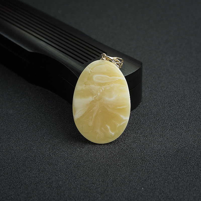 白花蜜蜡吊坠 - 红掌柜