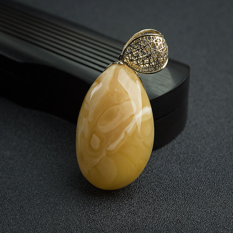 波罗的海白花蜜蜡吊坠 - 红掌柜