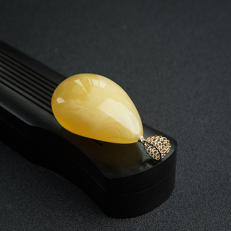 波罗的海鸡油黄蜜蜡吊坠 - 红掌柜