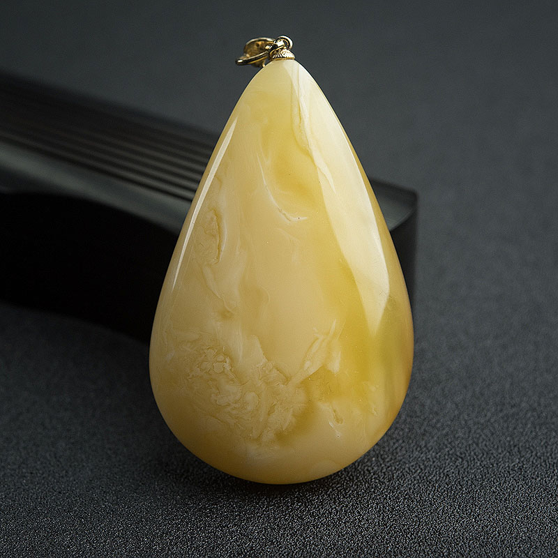 波罗的海白花蜜蜡吊坠 - 红掌柜