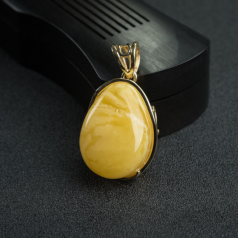 银镶白花蜜吊坠 - 红掌柜