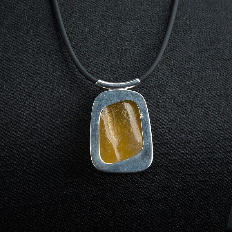 波罗的海带皮白花蜜蜡项链 - 红掌柜