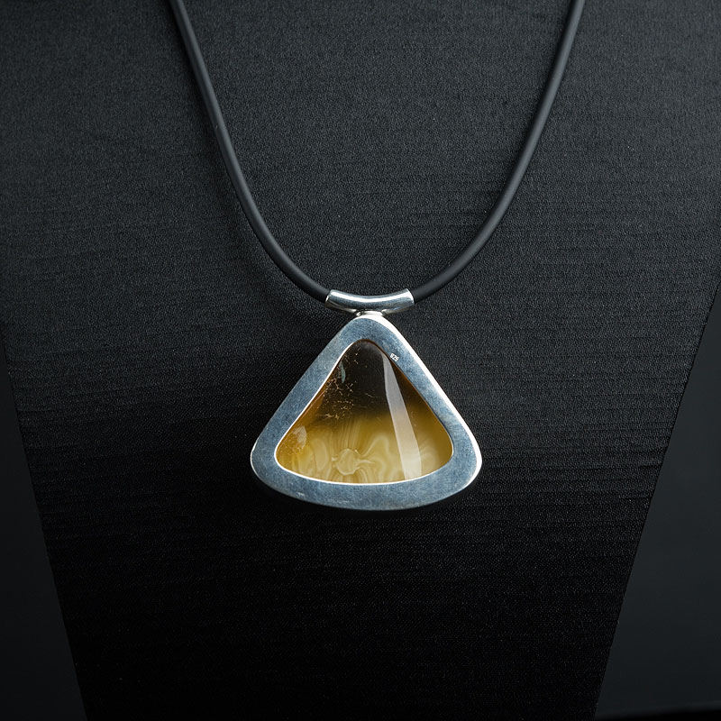 波罗的海带皮白花蜜蜡项链 - 红掌柜