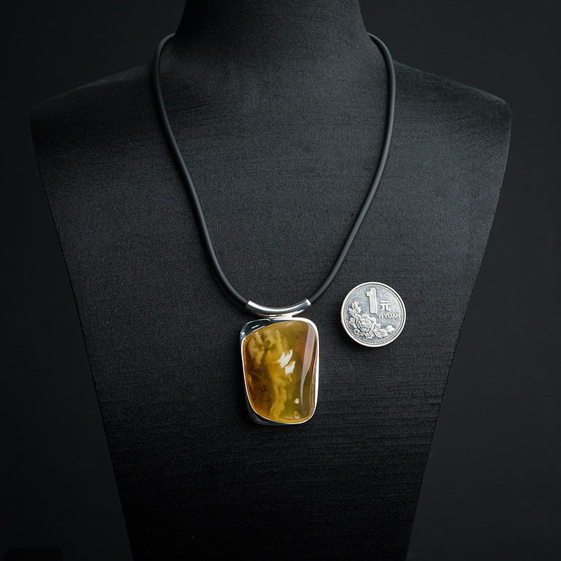 天然带皮白花蜜项链 - 红掌柜