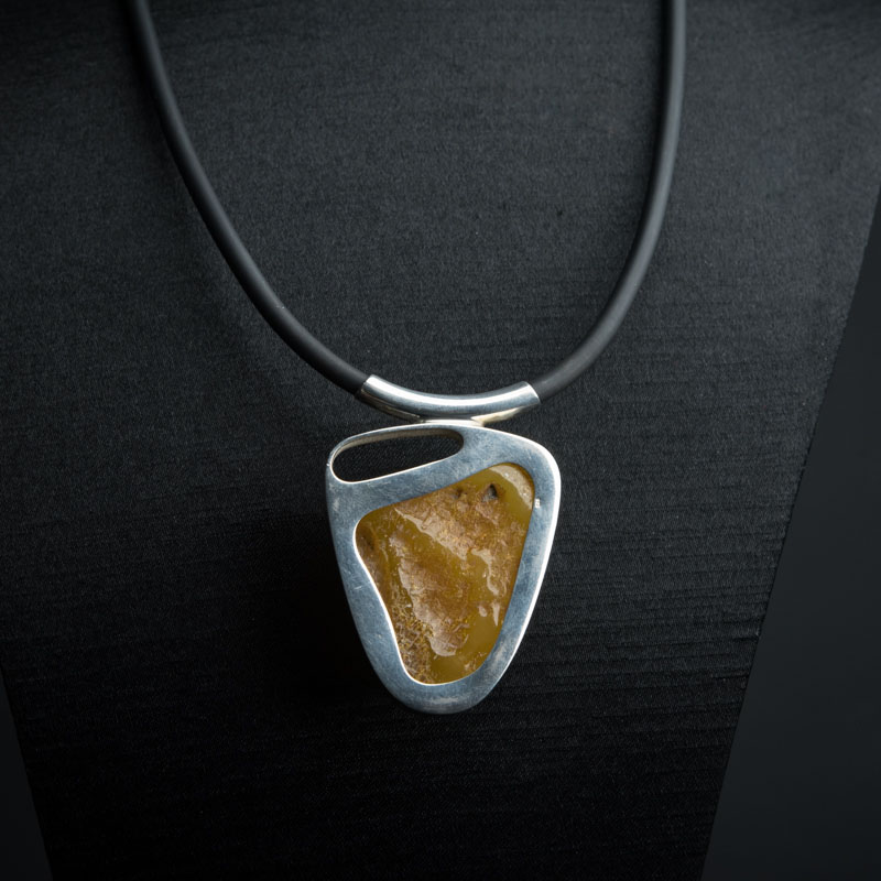 波罗的海天然带皮褐黄蜜蜡项链 - 红掌柜