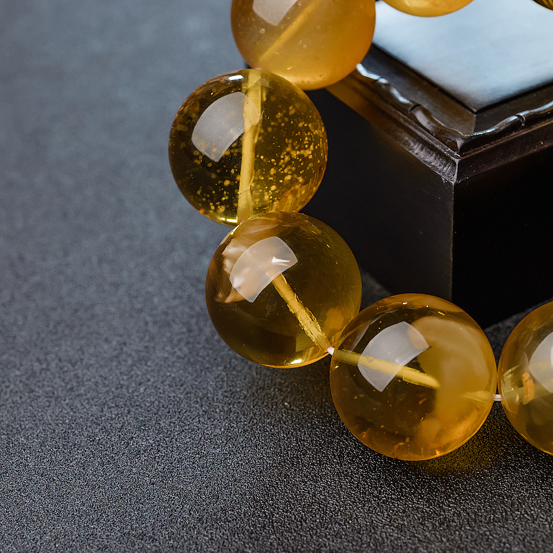 鸡油黄蜜蜡手串-红掌柜