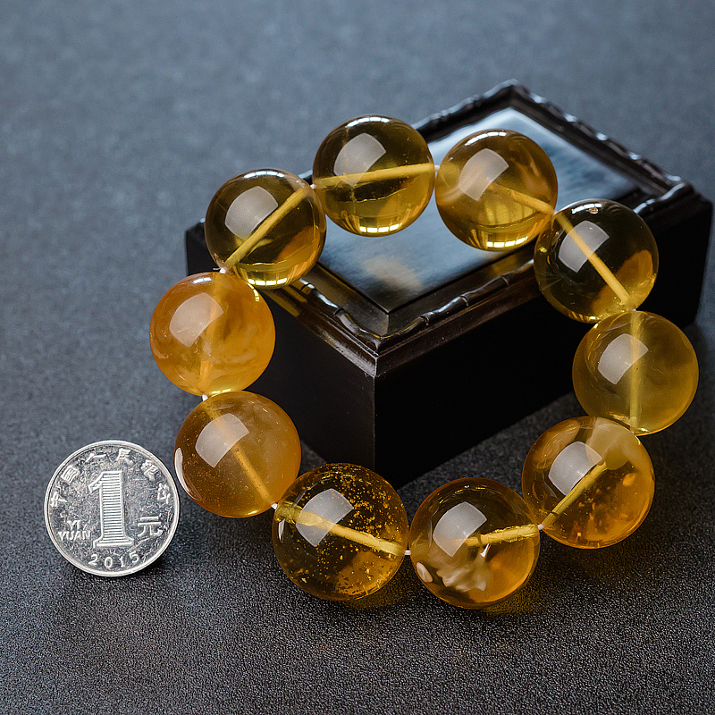 天然鸡油黄手串-红掌柜