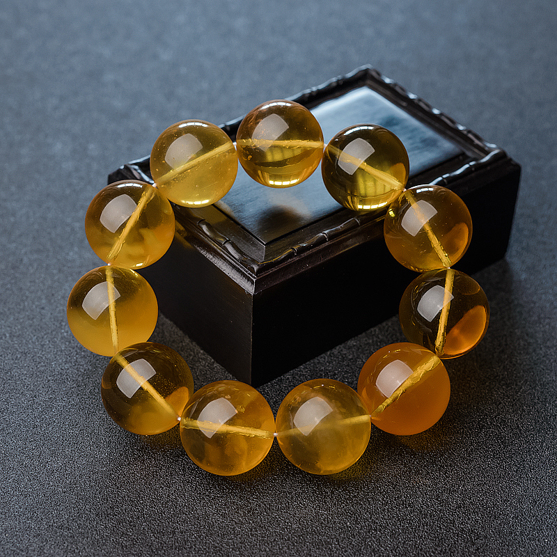 天然金绞蜜手串-红掌柜