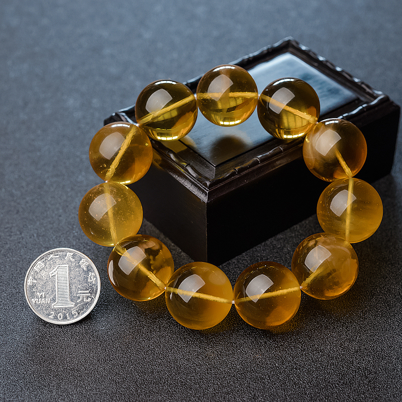 21.5mm蜜蜡手串-红掌柜