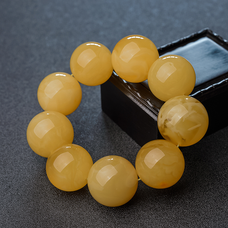 28mm蜜蜡手串-红掌柜