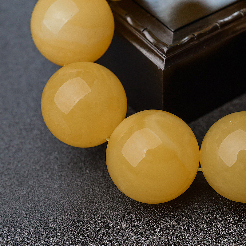 白花蜜蜜蜡手串-红掌柜