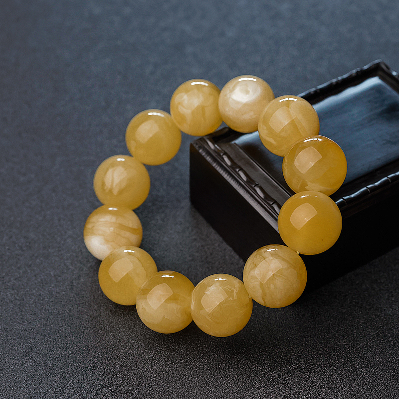 白花蜜蜜蜡手串-红掌柜