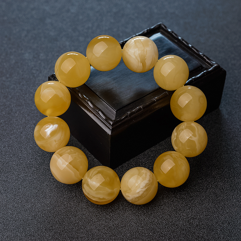 20.5mm白花蜜手串-红掌柜