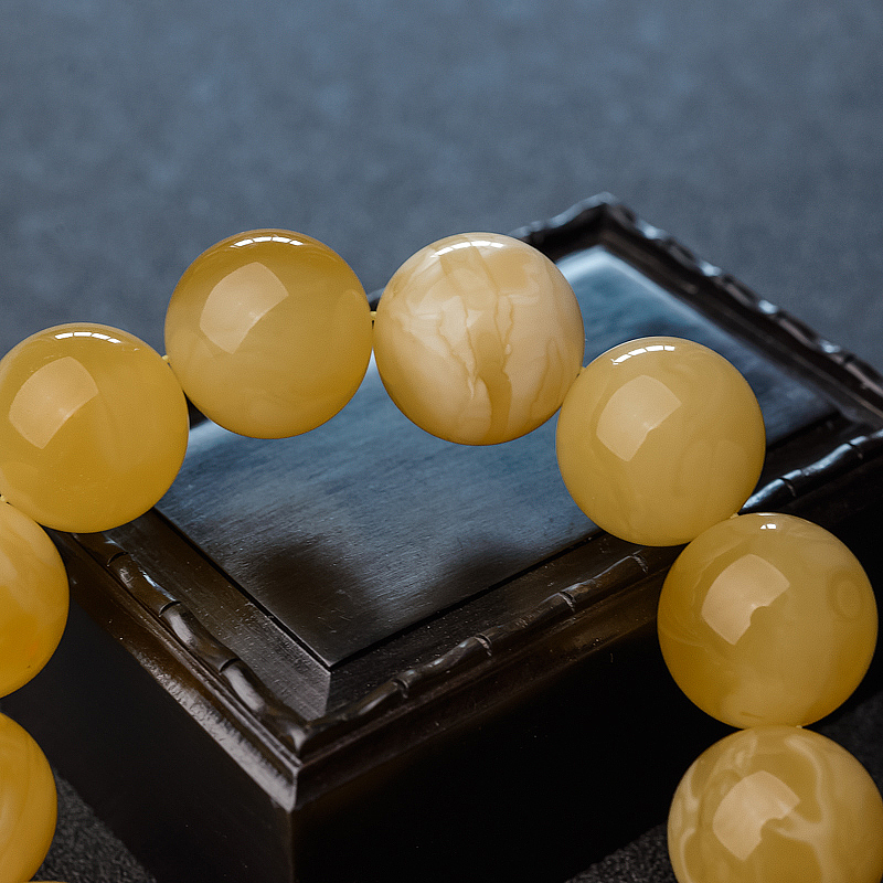 白花蜜蜜蜡手串-红掌柜