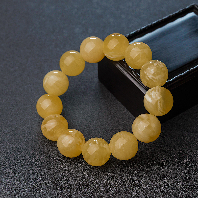 白花蜜蜜蜡手串-红掌柜