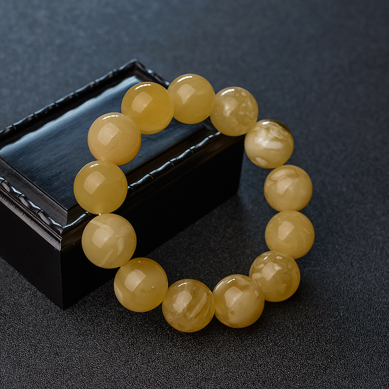 18mm蜜蜡手串-红掌柜