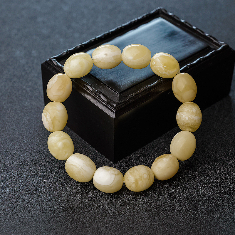 白花蜜米珠手串-红掌柜