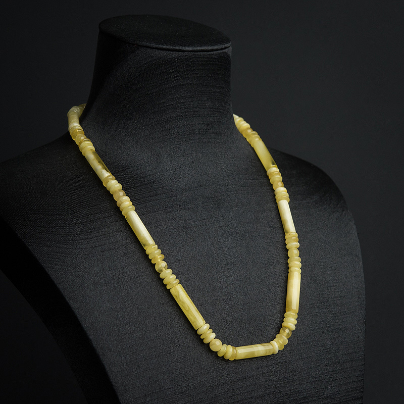 波罗的海天然蜜蜡桶珠项链-红掌柜