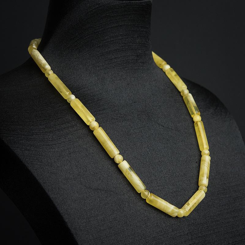 波罗的海天然蜜蜡桶珠项链-红掌柜