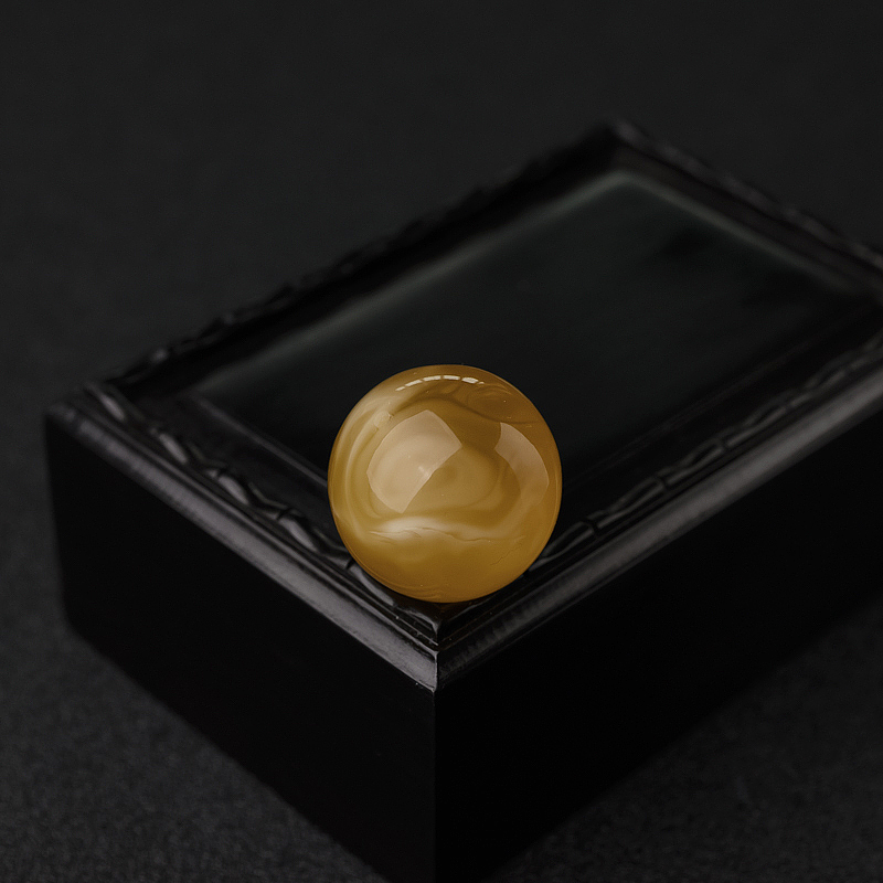 22.5mm鸡油黄金绞蜜圆珠-红掌柜