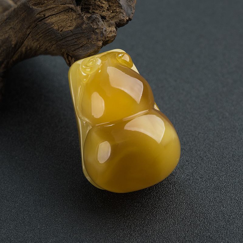 蜜蜡葫芦吊坠-红掌柜