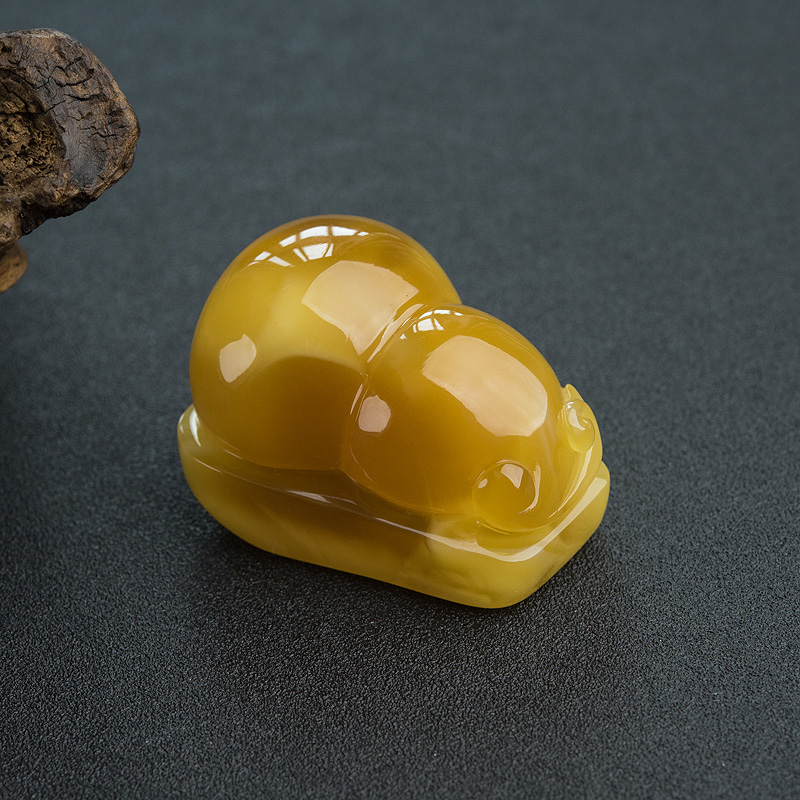 天然蜜蜡葫芦吊坠-红掌柜