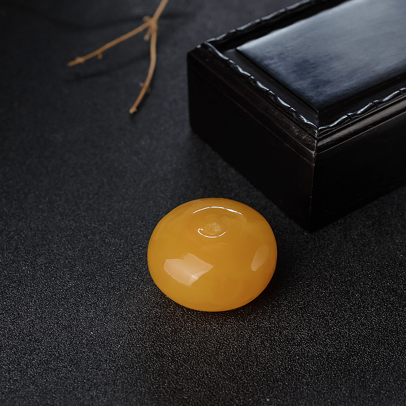 波罗的海天然鸡油黄蜜蜡吊坠-红掌柜