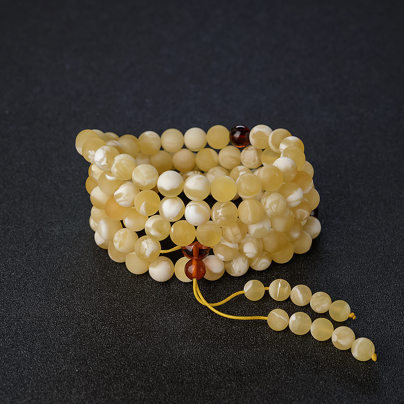 波罗的海天然蜜蜡108佛珠-红掌柜