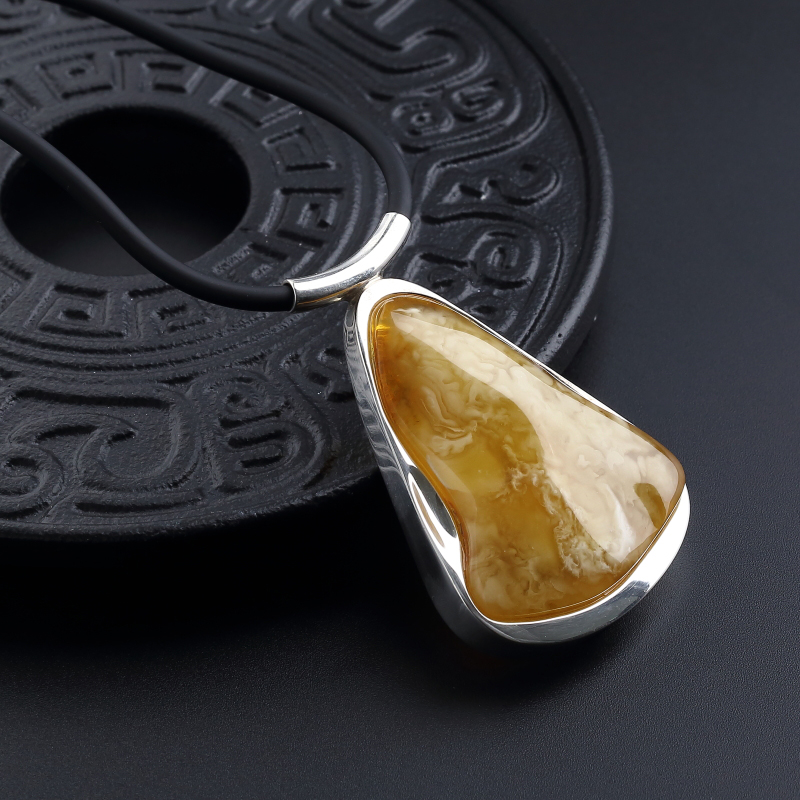 波罗的海天然黄白蜜蜜蜡吊坠-红掌柜